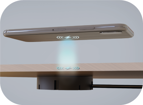 Under-Desk Wireless Charging